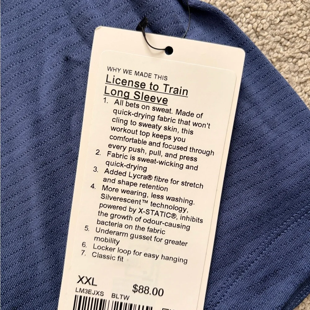 lululemon athletica Navy Long Sleeve Tee - Picture 5 of 5